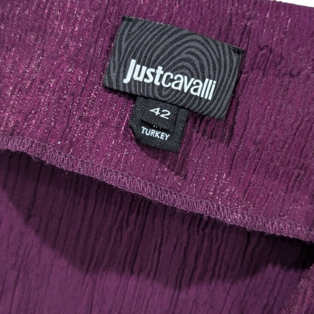 Roberto Cavalli Just Cavalli Crepe Midi Dress 42 - Picture 3 of 8